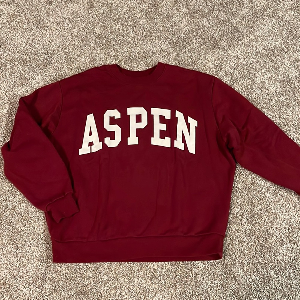 Aspen Maroon Crewneck